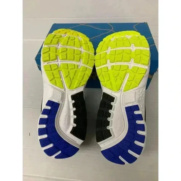 -648 Brooks Ghost 11, Blue/Yellow, Mens Running Shoes-US 7.5 Mens