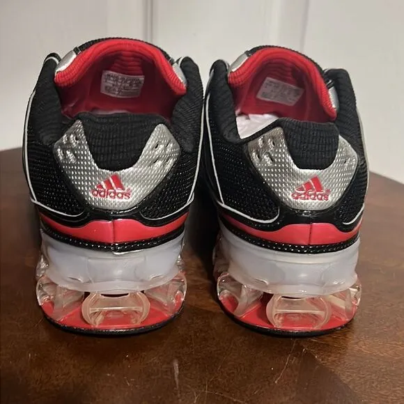 🔥🔥 ADIDAS BOUNCE RUNNING SHOES - Black/Silver/Red - Men Sz 8 - EUC No Flaws