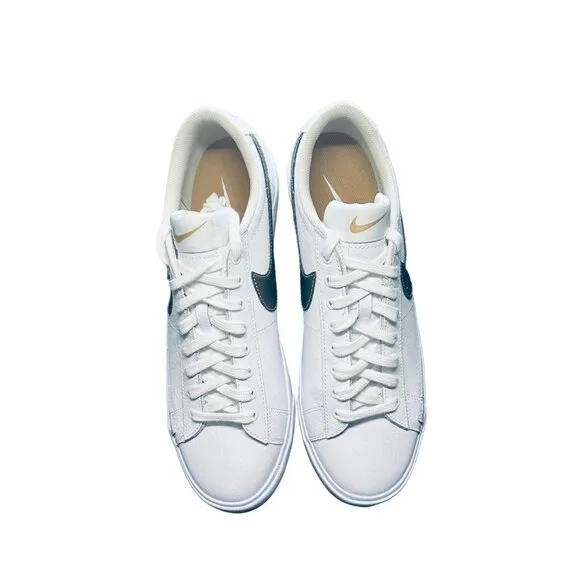 🤩 Nike Blazer Low Premium Sz 11.5 Womens Shoes White Metallic Gold BQ7460-101