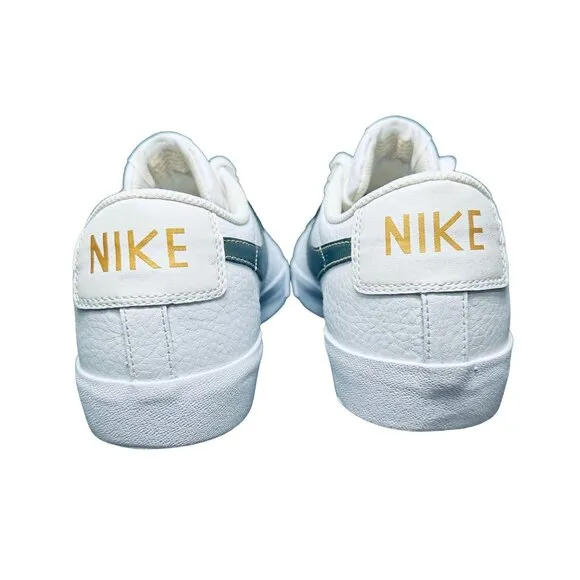 🤩 Nike Blazer Low Premium Sz 11.5 Womens Shoes White Metallic Gold BQ7460-101