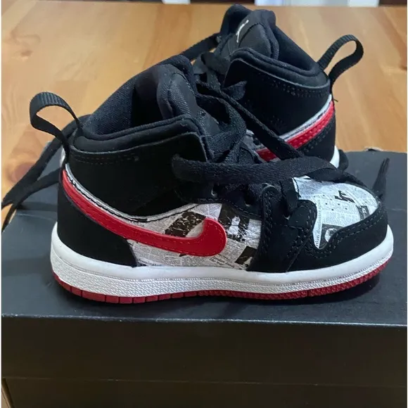 2019 Nike Air Jordan Retro 1 &quot;Newspaper Air Time&quot; Toddler Shoes Size 5C w/Box