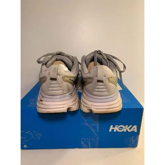 .4187 Hoka Bondi 8, Grey Mens Running Shoes-US 9.5 Mens