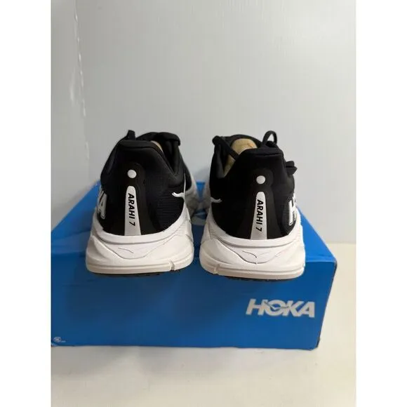 .4492 Hoka Arahi 7, Black/Whtie, Womens Running Shoes-US 9.5 Womens