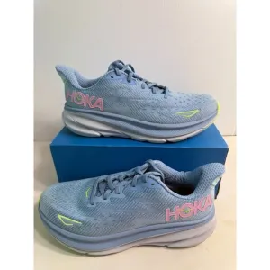 .6012 Hoka Womens Clifton 9, Blue, Womens Running Shoes-US 9 Womens