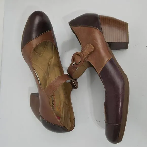 973 Comfortiva Size 10M Pillowtop Memory Foam Brown Shoes