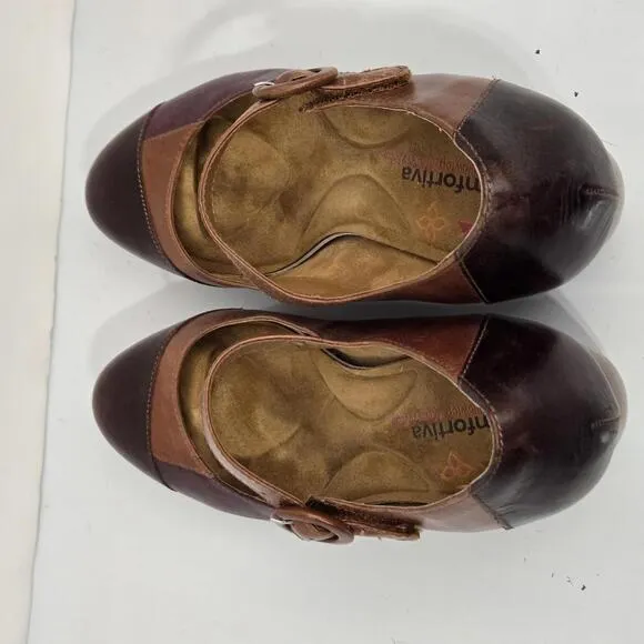 973 Comfortiva Size 10M Pillowtop Memory Foam Brown Shoes