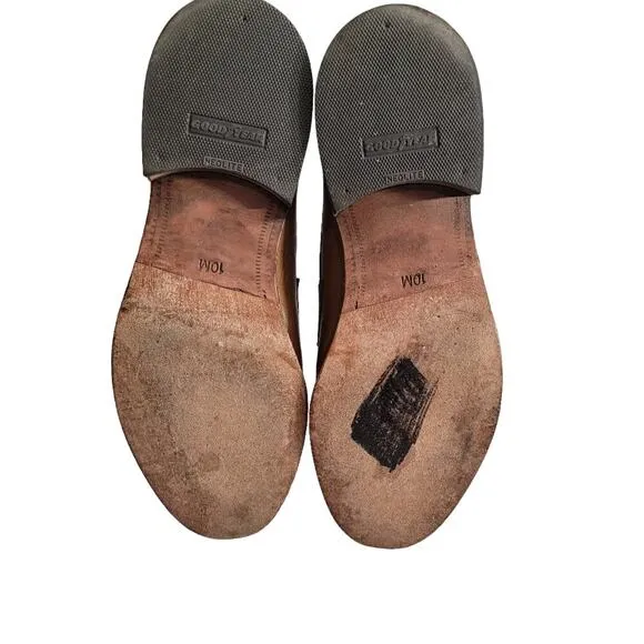 A. TESTONI Dress Shoes Loafers Men's Sz 10M Tan Leather Slip-On