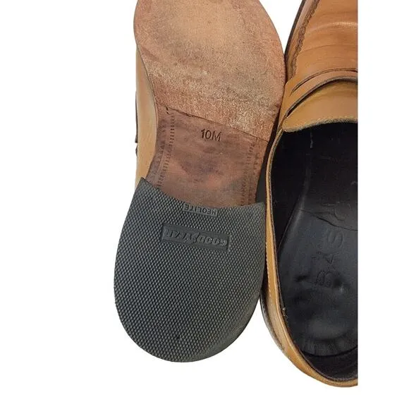 A. TESTONI Dress Shoes Loafers Men's Sz 10M Tan Leather Slip-On