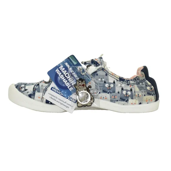 A6 NIB BOBS FROM SKECHERS Kitty Concert Navy Memory Foam Shoes 31974 Size 6