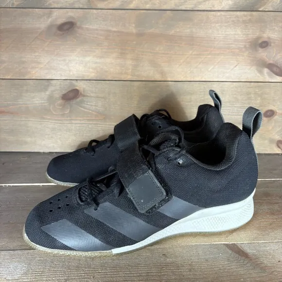 adidas adipower mens size 8.5 shoes black wieghtlifting gym sneakers