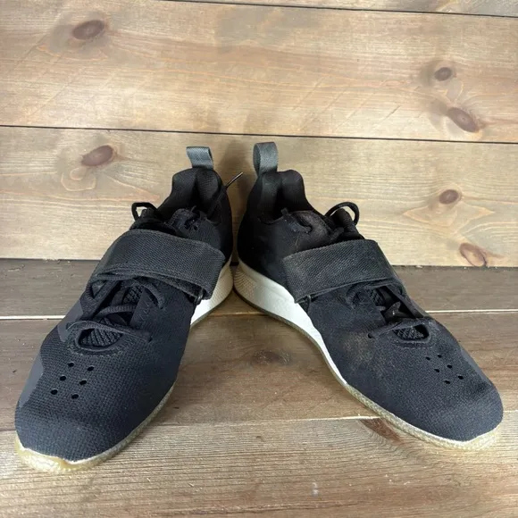 adidas adipower mens size 8.5 shoes black wieghtlifting gym sneakers
