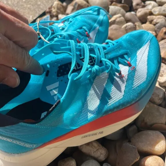 Adidas Adizero Adios Pro 3 Blue White Elite Marathon Running Shoes