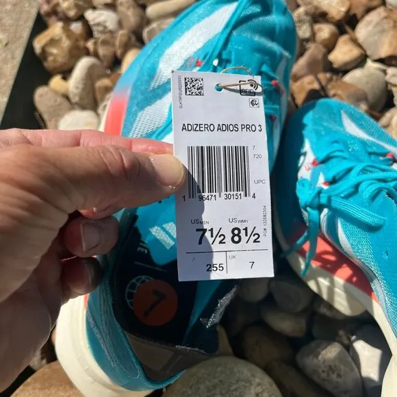 Adidas Adizero Adios Pro 3 Blue White Elite Marathon Running Shoes