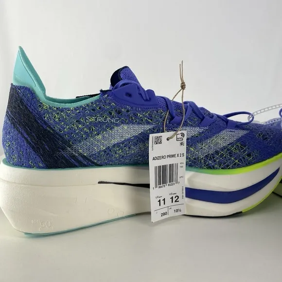 Adidas Adizero Prime X 2 Strung Cobalt Blue Lucid Lemon Running Shoes 11 IF1209