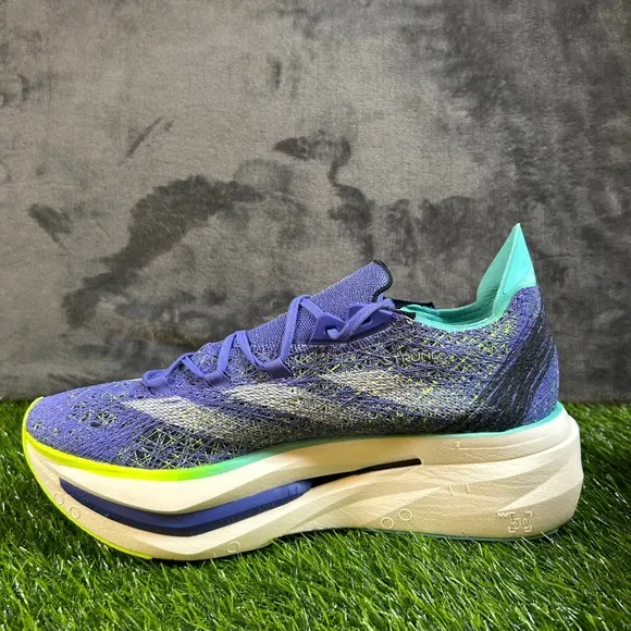 Adidas Adizero Prime X2 Strung Cobalt Blue Lemon Running Shoes Sneaker Mens 10.5