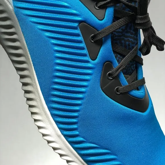 adidas alphaBOUNCE Mens 10 Blue Pull-On Running Shoes Gym Workout Athleisure