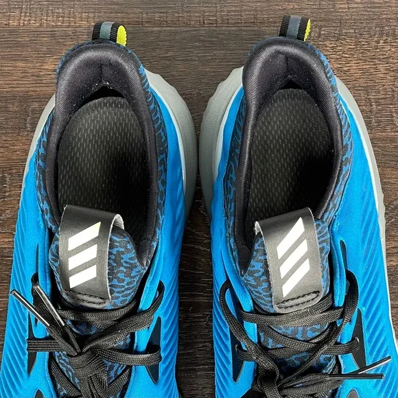 adidas alphaBOUNCE Mens 10 Blue Pull-On Running Shoes Gym Workout Athleisure