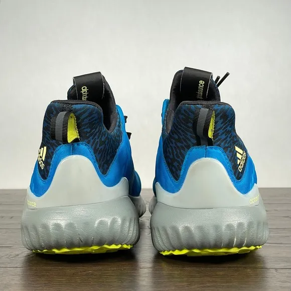 adidas alphaBOUNCE Mens 10 Blue Pull-On Running Shoes Gym Workout Athleisure