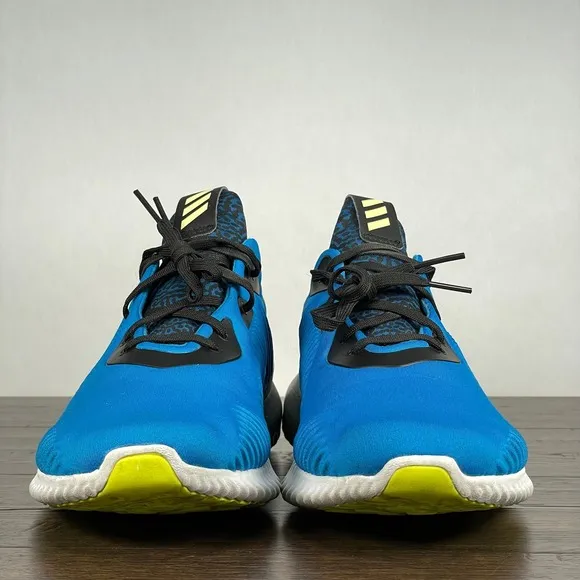 adidas alphaBOUNCE Mens 10 Blue Pull-On Running Shoes Gym Workout Athleisure