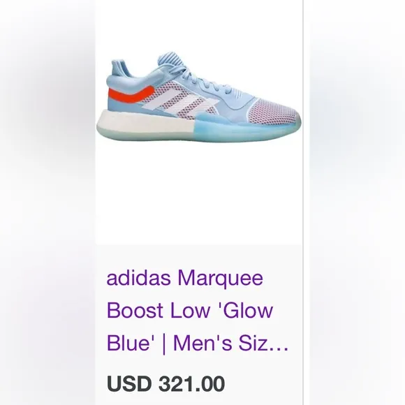 Adidas boost shoes coral blue SZ 12.5 basketball run gym Marquee Goat lowglow