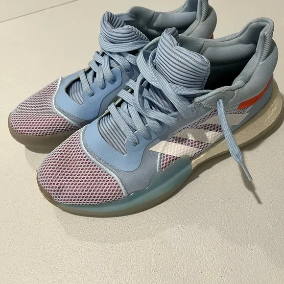 Adidas boost shoes coral blue SZ 12.5 basketball run gym Marquee Goat lowglow