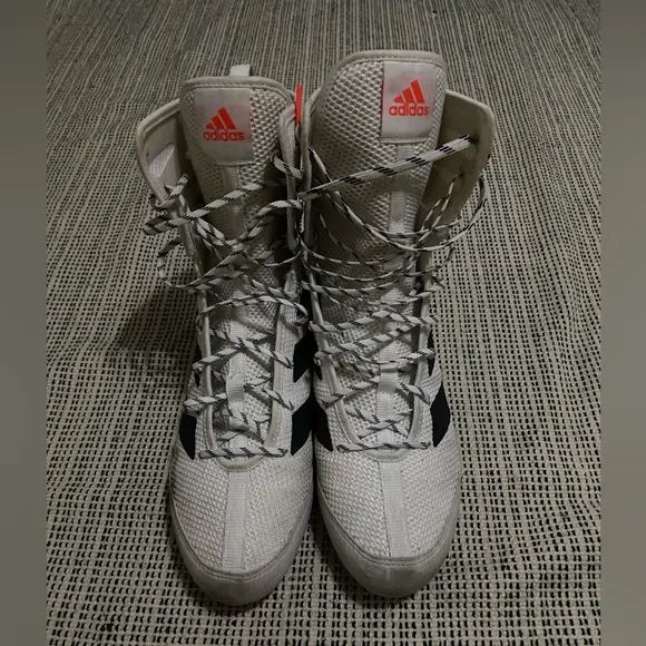 Adidas Box Hog 3 White/Black Boxing Gym Sparring Shoes Men’s Size 7.5 (GV9975)