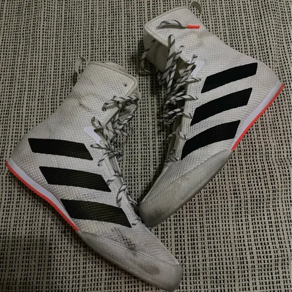 Adidas Box Hog 3 White/Black Boxing Gym Sparring Shoes Men’s Size 7.5 (GV9975)