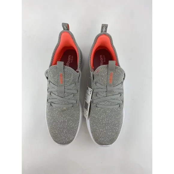 Adidas Cloudfoam Pure Metal Gray Women's Size 9.5 Sneakers Shoes Orange