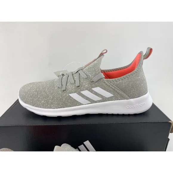 Adidas Cloudfoam Pure Metal Gray Women's Size 9.5 Sneakers Shoes Orange