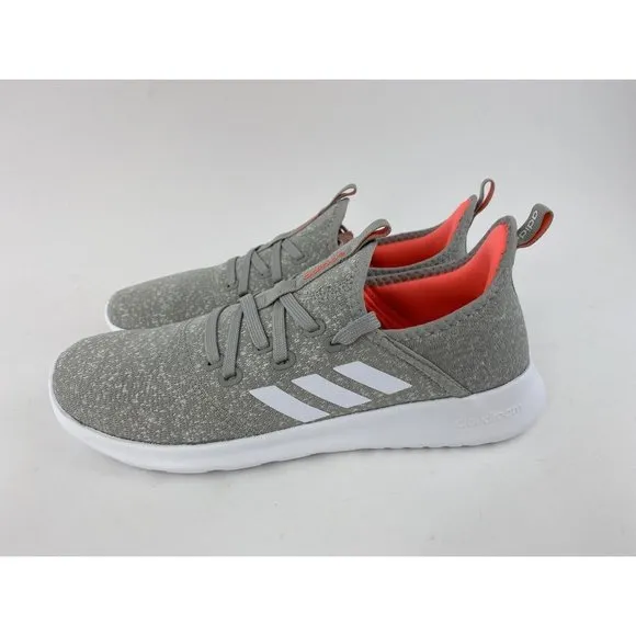 Adidas Cloudfoam Pure Metal Gray Women's Size 9.5 Sneakers Shoes Orange