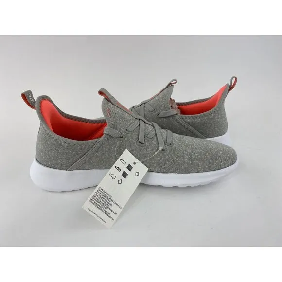 Adidas Cloudfoam Pure Metal Gray Women's Size 9.5 Sneakers Shoes Orange