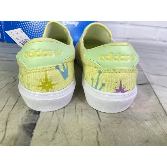 Adidas Court Rallye Slip On Disney Princess Tiana Youth Girls Sneakers Shoes 5.5