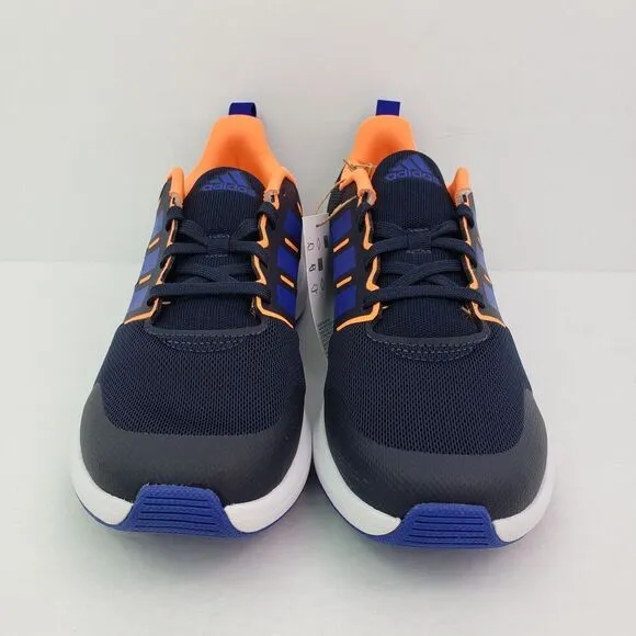 Adidas FortaRun 2.0 K Youth Sz 6 Womens Sz 7 Black Blue Orange Running Shoes