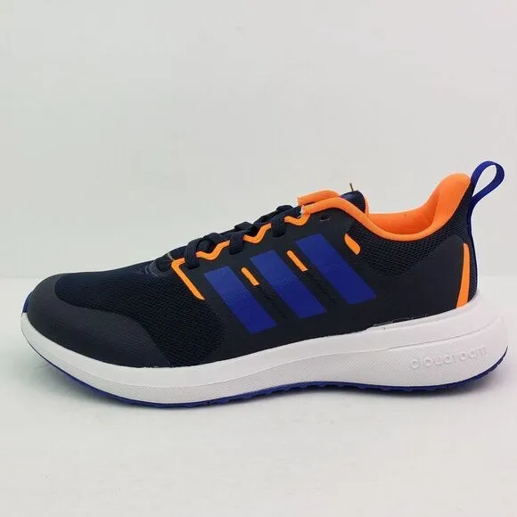 Adidas FortaRun 2.0 K Youth Sz 6 Womens Sz 7 Black Blue Orange Running Shoes