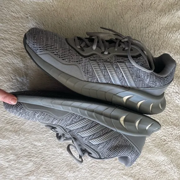 adidas gray white Kaptir Super Running Shoes