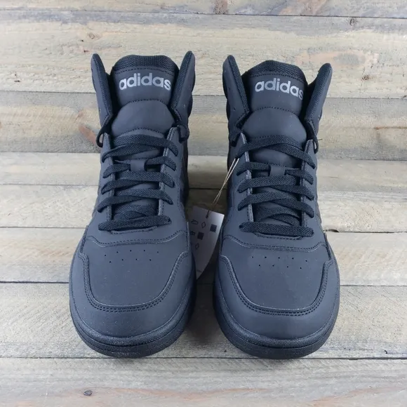 adidas Hoops 3.0 Men's Mid Cut Basketball Inspired Shoes Sneakers  Black
