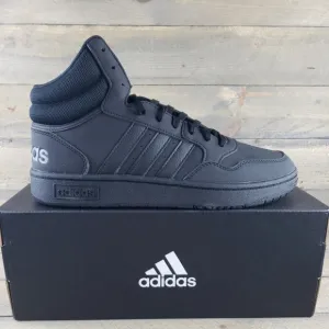 adidas Hoops 3.0 Men's Mid Cut Basketball Inspired Shoes Sneakers  Black