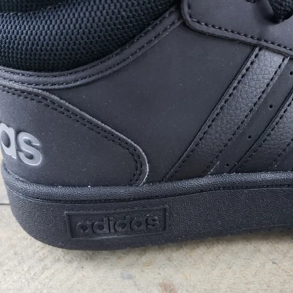 adidas Hoops 3.0 Men's Mid Cut Basketball Inspired Shoes Sneakers  Black