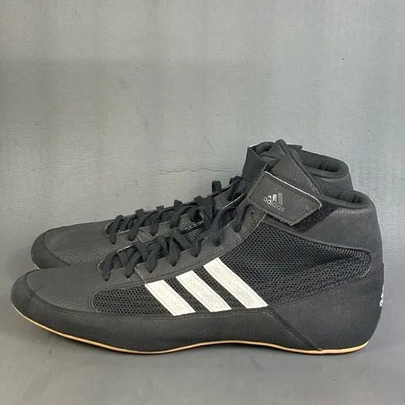 ADIDAS HVC 2 Athletic gym Wrestling Men Shoes  Black White Gum mens size 13