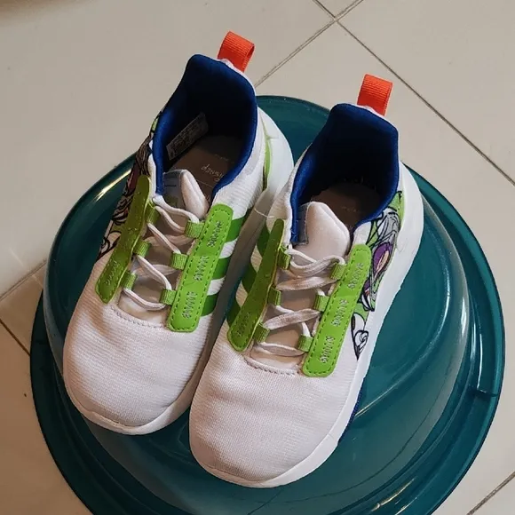 Adidas Kids Buzz Lightyear White and Green Shoes