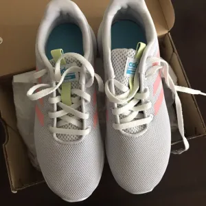 adidas Lite Racer Cln Running Shoes Big Kids Youth Size 3 Gray Green Pink New