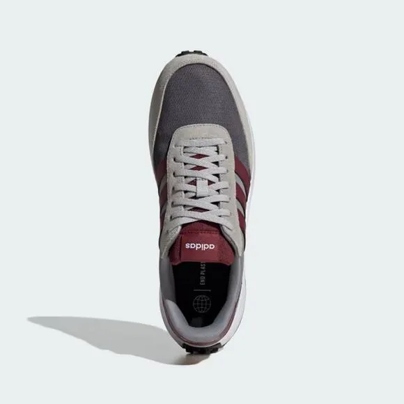 Adidas Men's Gray &amp; Red Lifestyle Running Lace Up Trainers Shoes Size 11