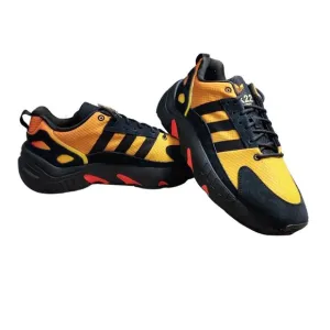 Adidas Men's Size 9 M ZX Boost 22 Casual Lifestyle Black Orange Sneaker  876-1