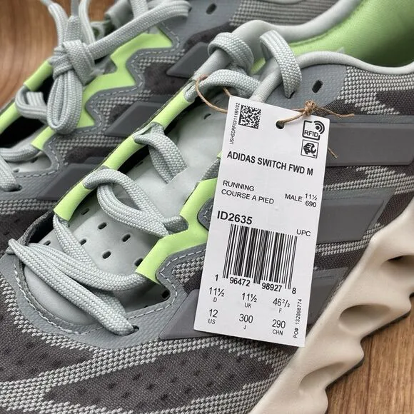 Adidas Men’s Switch FWD Wonder Silver  Metallic Black Running Shoes Size 12 New