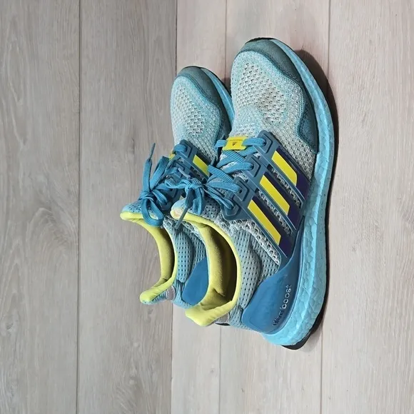 Adidas Mens UltraBoost Runnning 1.0 DNA Aqua Sneakers shoes sz 7
