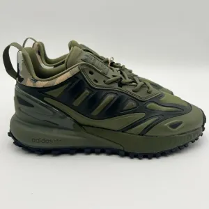 Adidas Men's ZX 2K Boost 2.0 TRAIL Olive Black Training Shoes Size 5