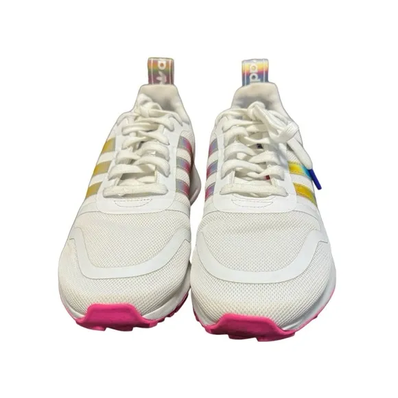 Adidas Multix Women’s a casual Athletic Shoes White, Pink, Iridescent Size 7
