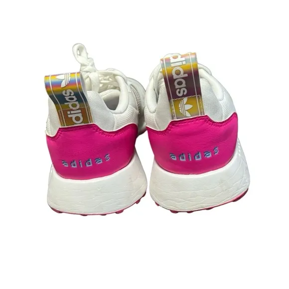 Adidas Multix Women’s a casual Athletic Shoes White, Pink, Iridescent Size 7