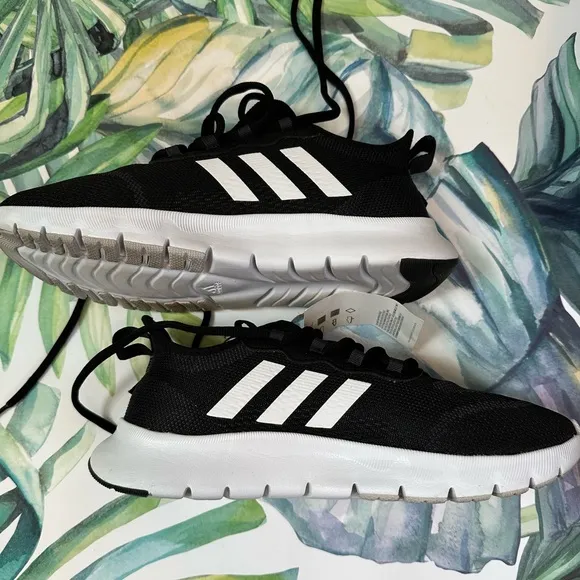 Adidas Nario Move Running Shoes - Black/White Sz 7