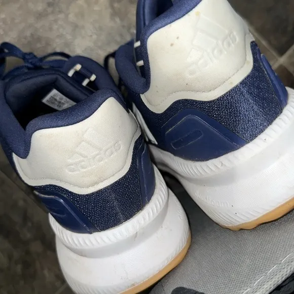 Adidas Navy and White Running Shoes